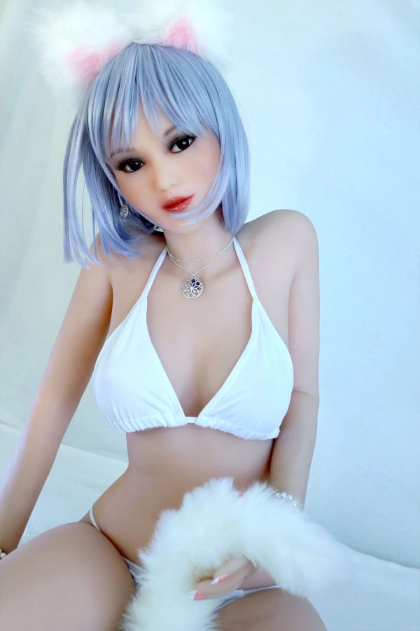 145 cm muñeca europea sexo con el pecho hermoso, DF Doll peluca blanca TPE muñeca-145cm df muñeca peluca blanca tpe muñeca 10 hermosa muñeca real