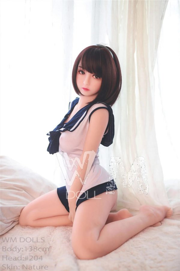 145 cm cute little life size sex doll, japanese teen love doll WM DOLL Amani-145cm japanese love dolls wm sex doll teen 10 beautiful real doll
