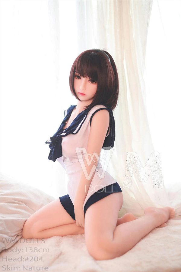 145 cm cute little life size sex doll, japanese teen love doll WM DOLL Amani-145cm japanese love dolls wm sex doll teen 5 beautiful real doll