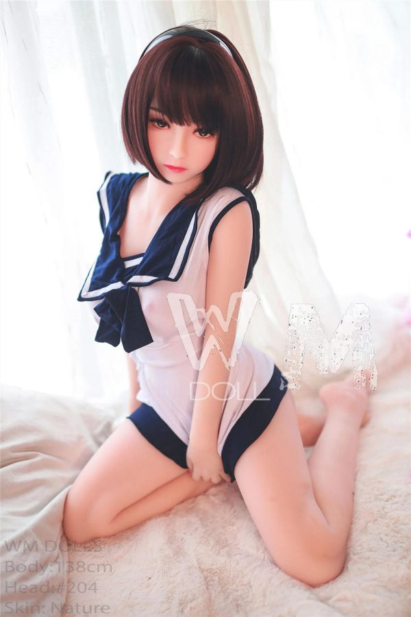 145 cm cute little life-size sex doll, japanese teen love doll WM DOLL Amani-145cm japanese love dolls wm sex doll teen 9 beautiful real doll