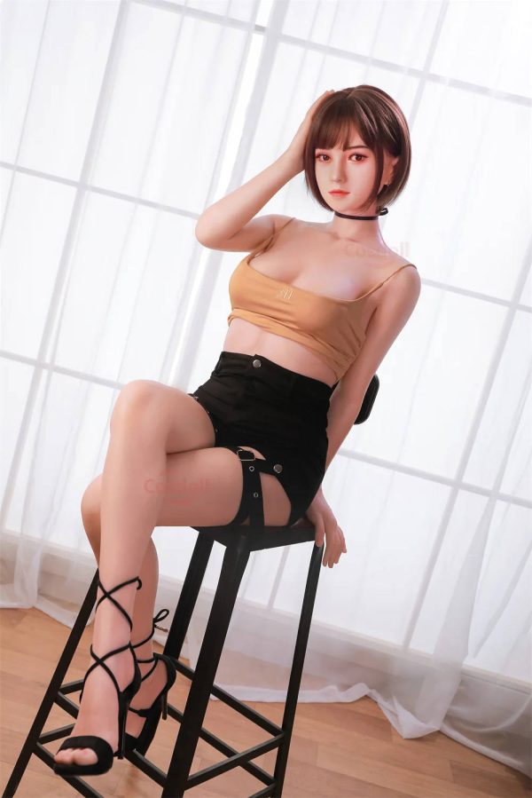 kort haar schoonheid siliconen pop, 165 cm D cup jonge aziatische sex pop Cosdoll Valerie-165 cm kort haar liefde poppen siliconen schoonheid 16 mooie echte pop