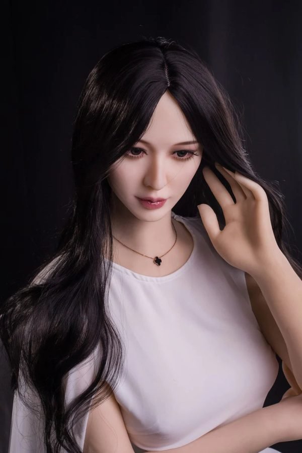 Bambola d'amore asiatica con capelli lunghi neri, piccola bambola del sesso del clitoride 170 cm Qita Doll Colette-capelli neri bambole d'amore lungo asiatico in 10 bella bambola reale
