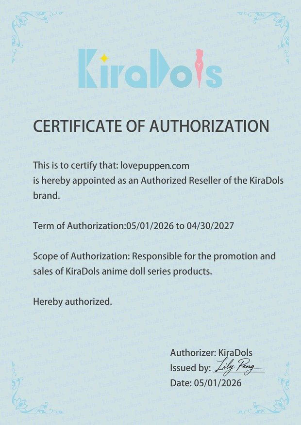 Autorisatiecertificaat van het merk KIRADOLS