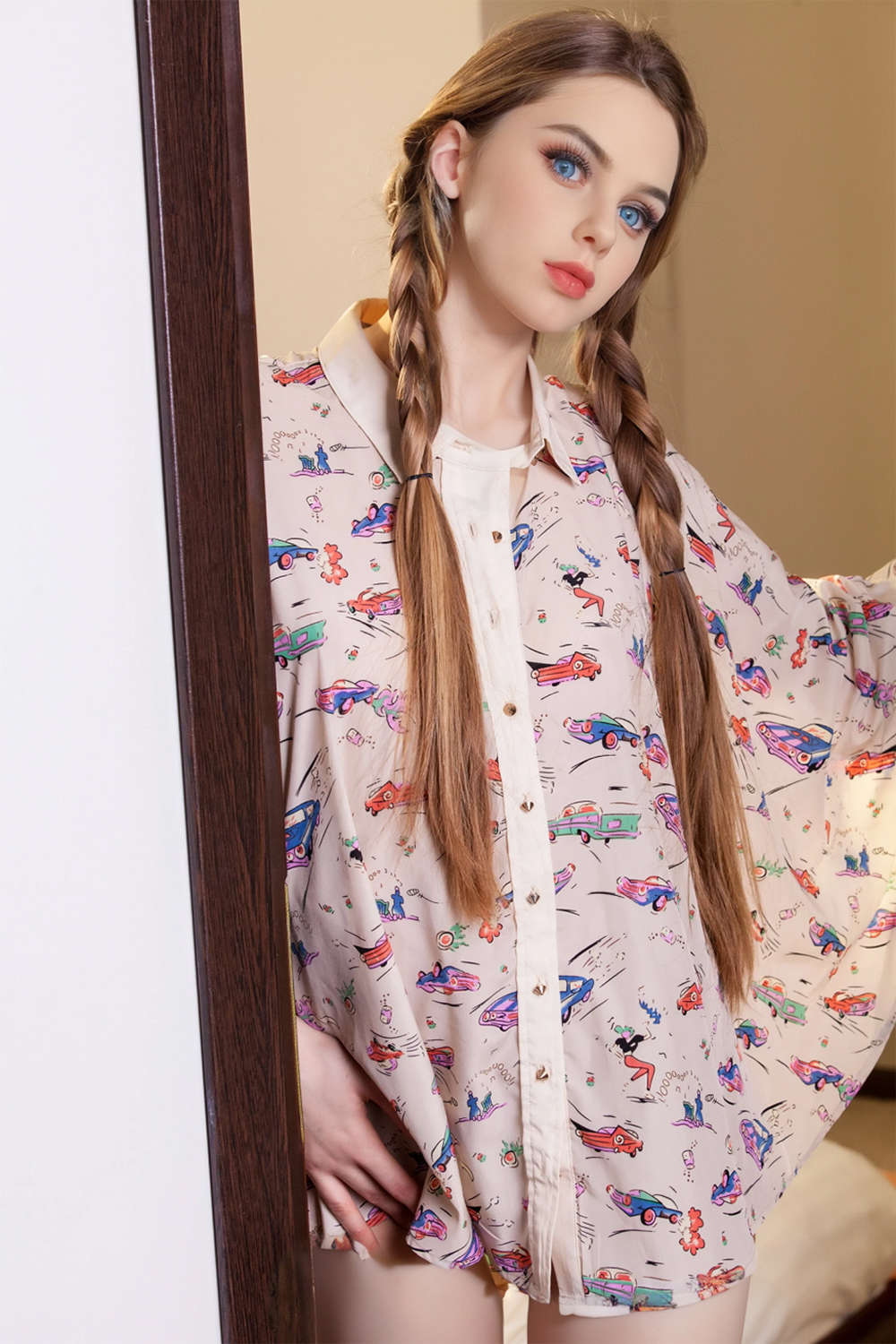 Voordelige, slanke sekspop Sydney Rosretty Doll met kleine borsten