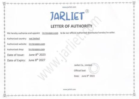 Certificato di autorizzazione del marchio JARLIET